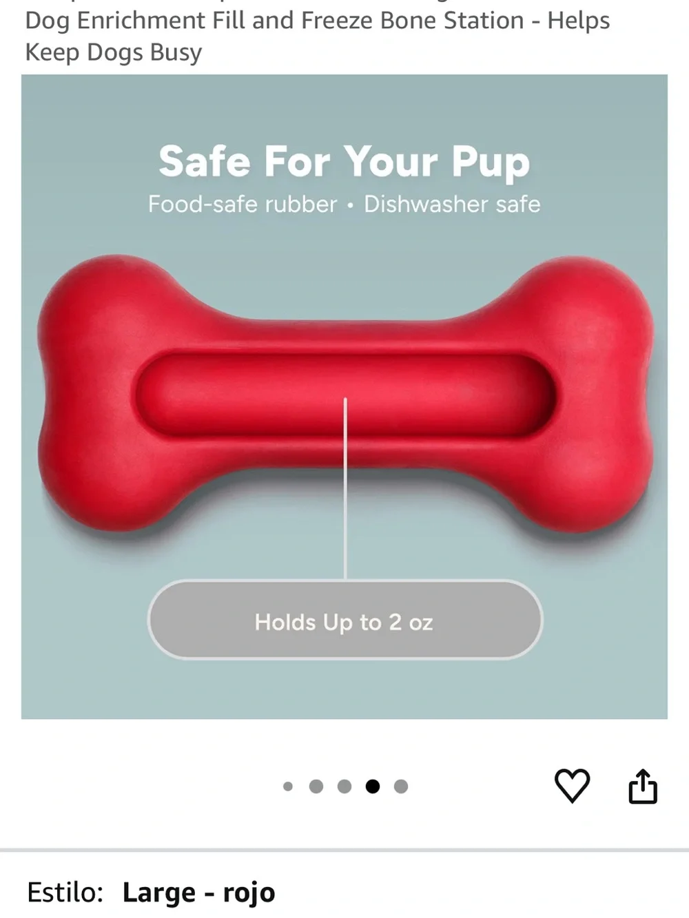 NIB Freezable Dog Treat Bone - Red